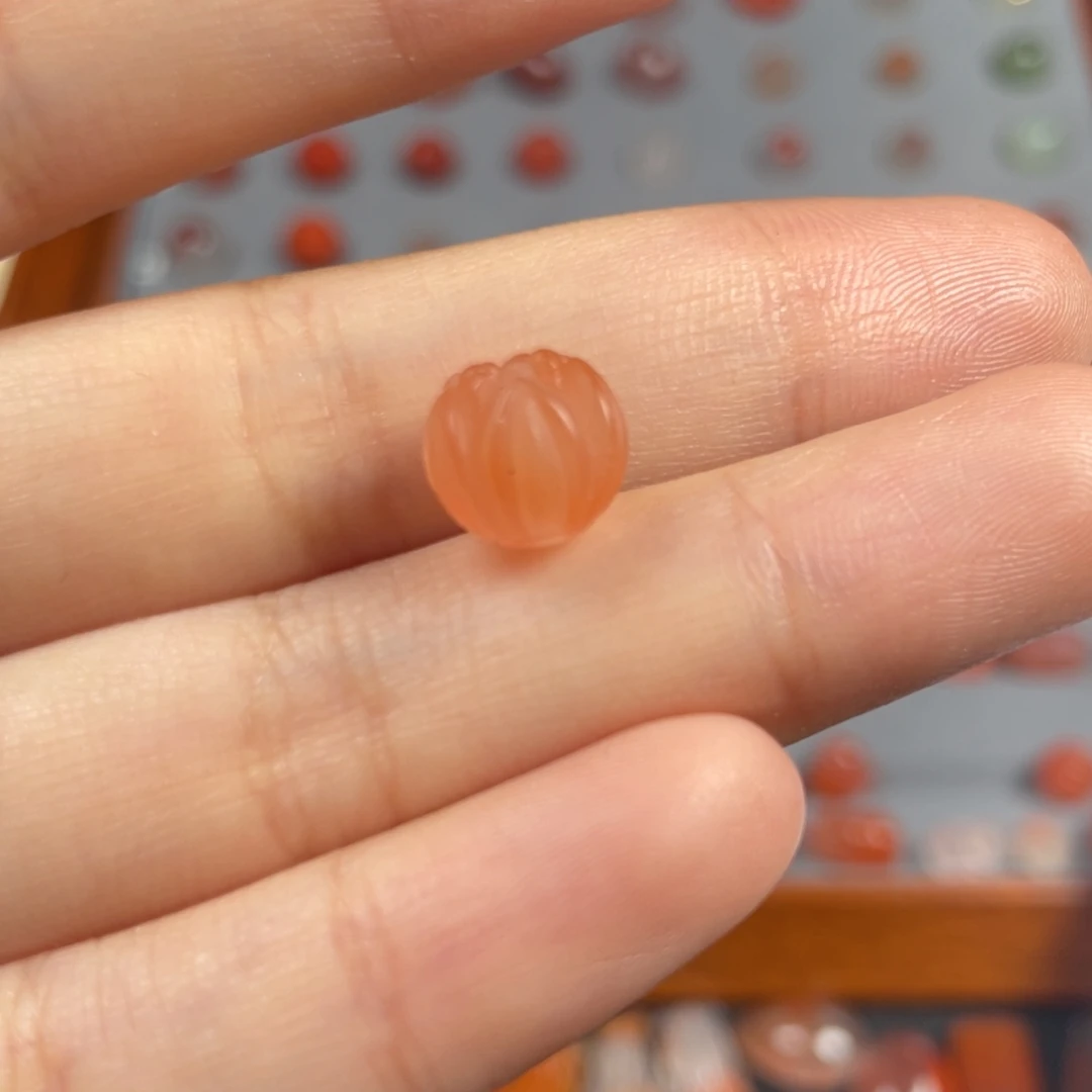 南红玛瑙莲花珠未镶嵌用****8