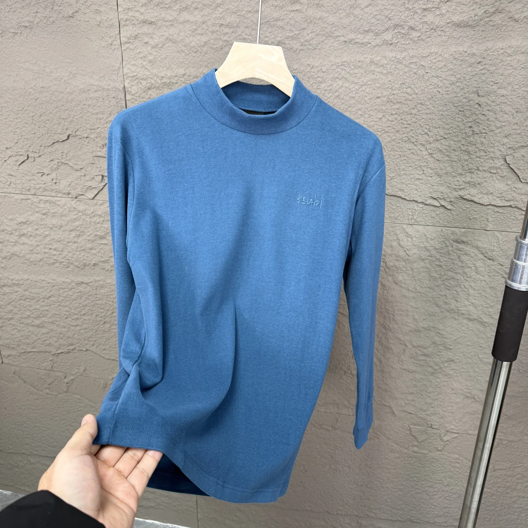 外贸原单男士磨毛打底衫