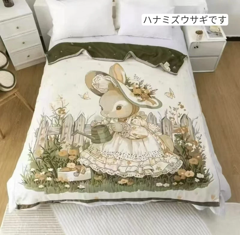 雲のキャラクターが十層の夏の涼の綿の家庭用の单人面包被 子午睡盖毯毛巾被