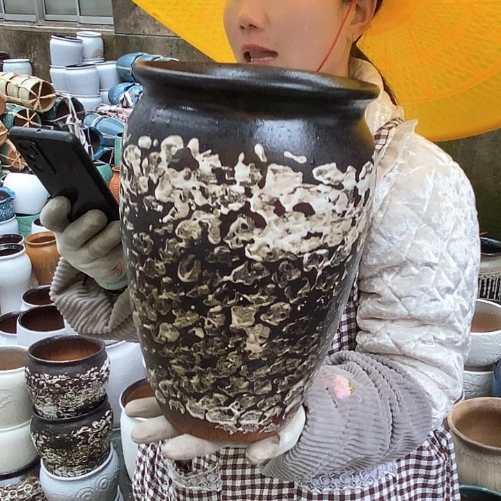 红泥花盆正品口19高31