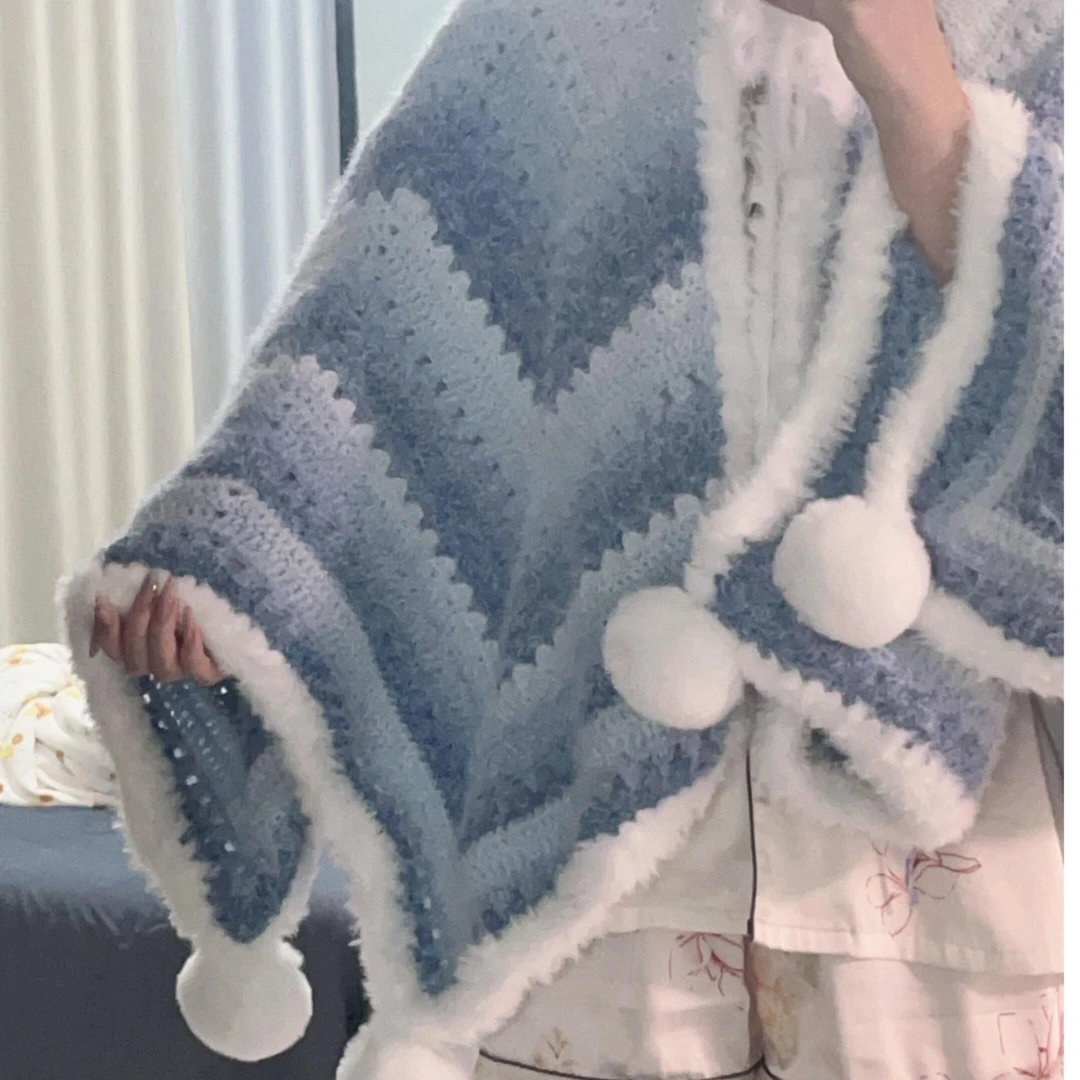 【成品】七星斗篷手工编织diy七星毯送女生礼物