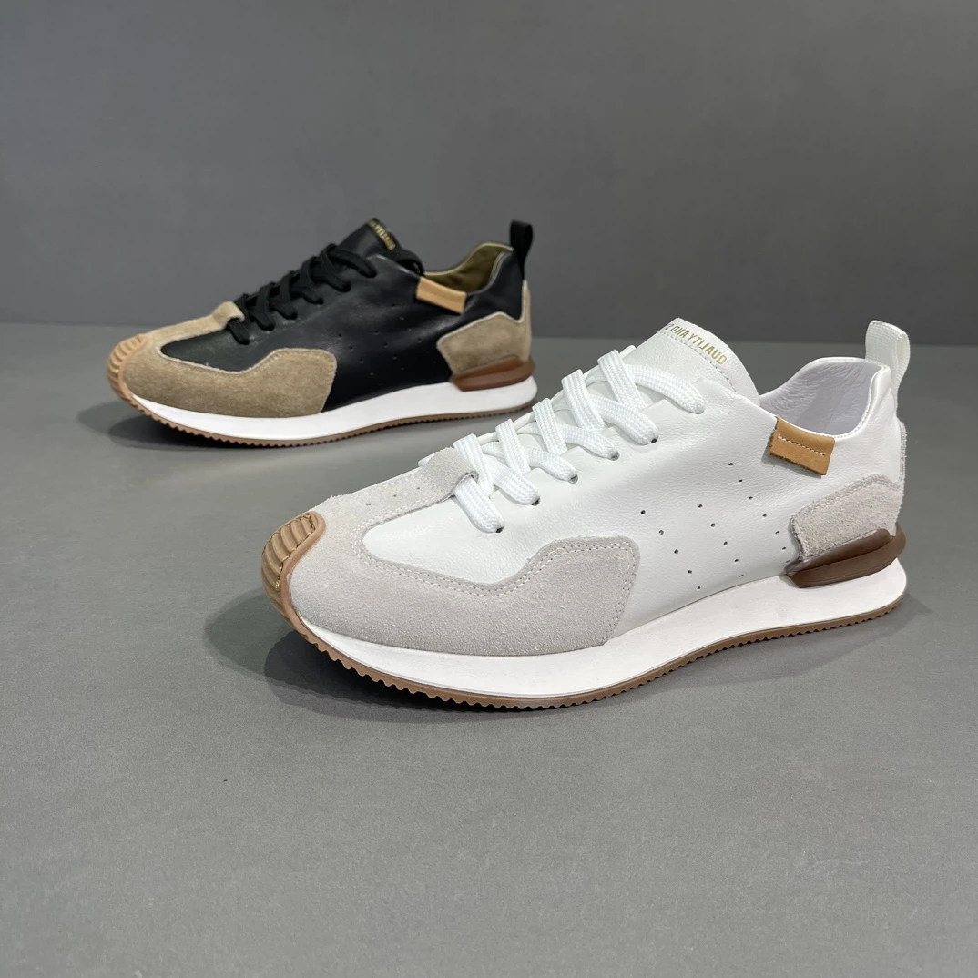 欧丽龙2025春季新款男鞋头层牛皮靓仔阿甘鞋真皮里牛筋底休闲鞋