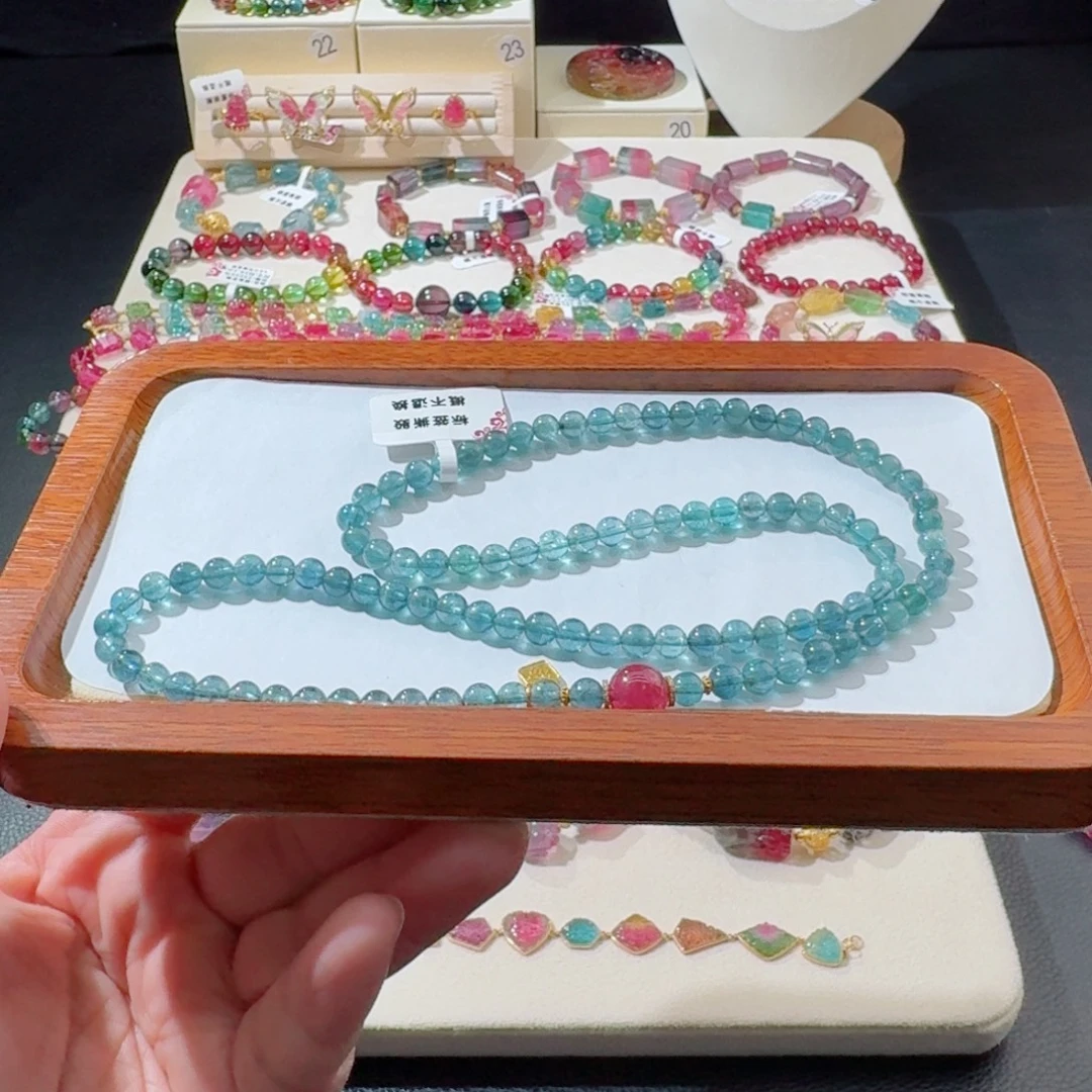 碧玺18K金镶嵌手串手串