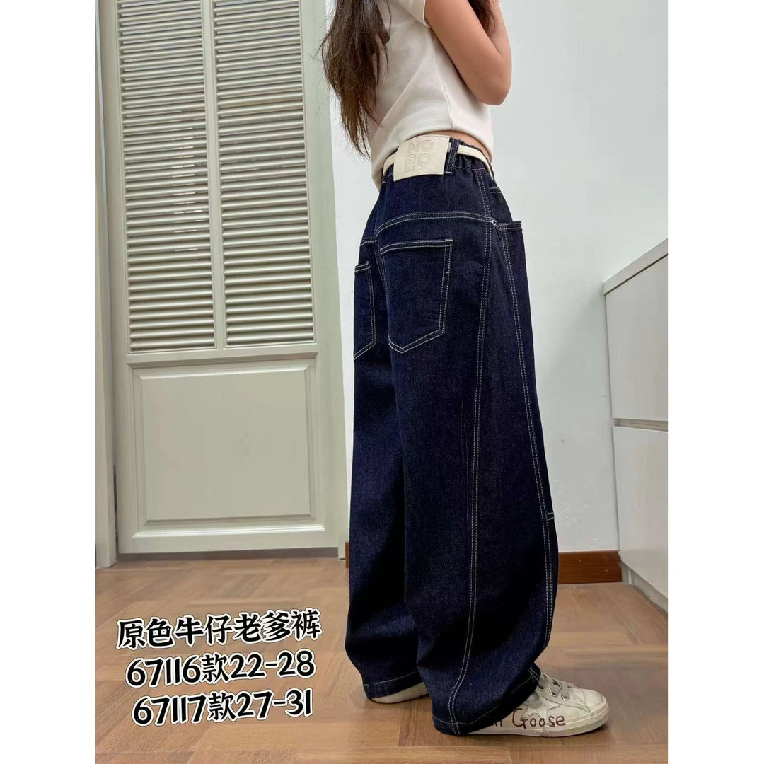 56216 夏款贴标NO原色牛仔老爹裤56217  56171