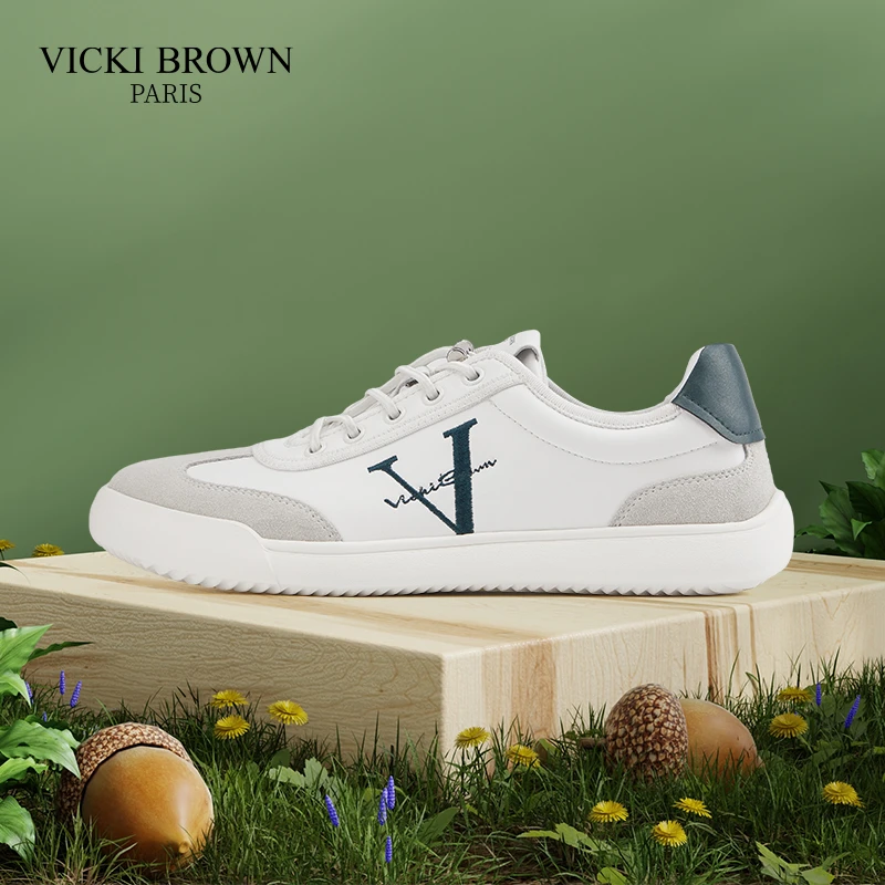 VICKI BROWN轻奢男士小白鞋男四季百搭舒适户外时尚运动休闲男鞋