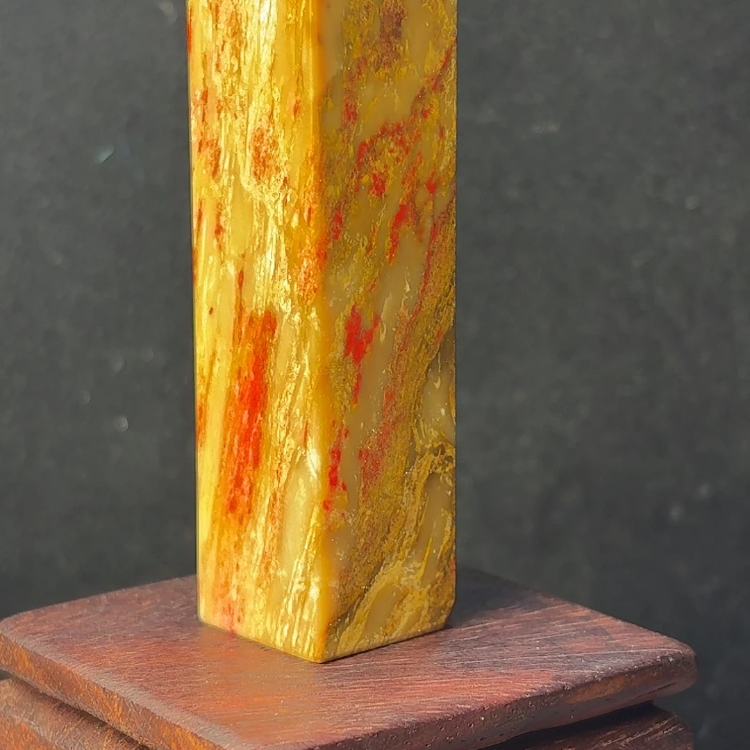 水***木昌化石昌化田黄鸡血印章