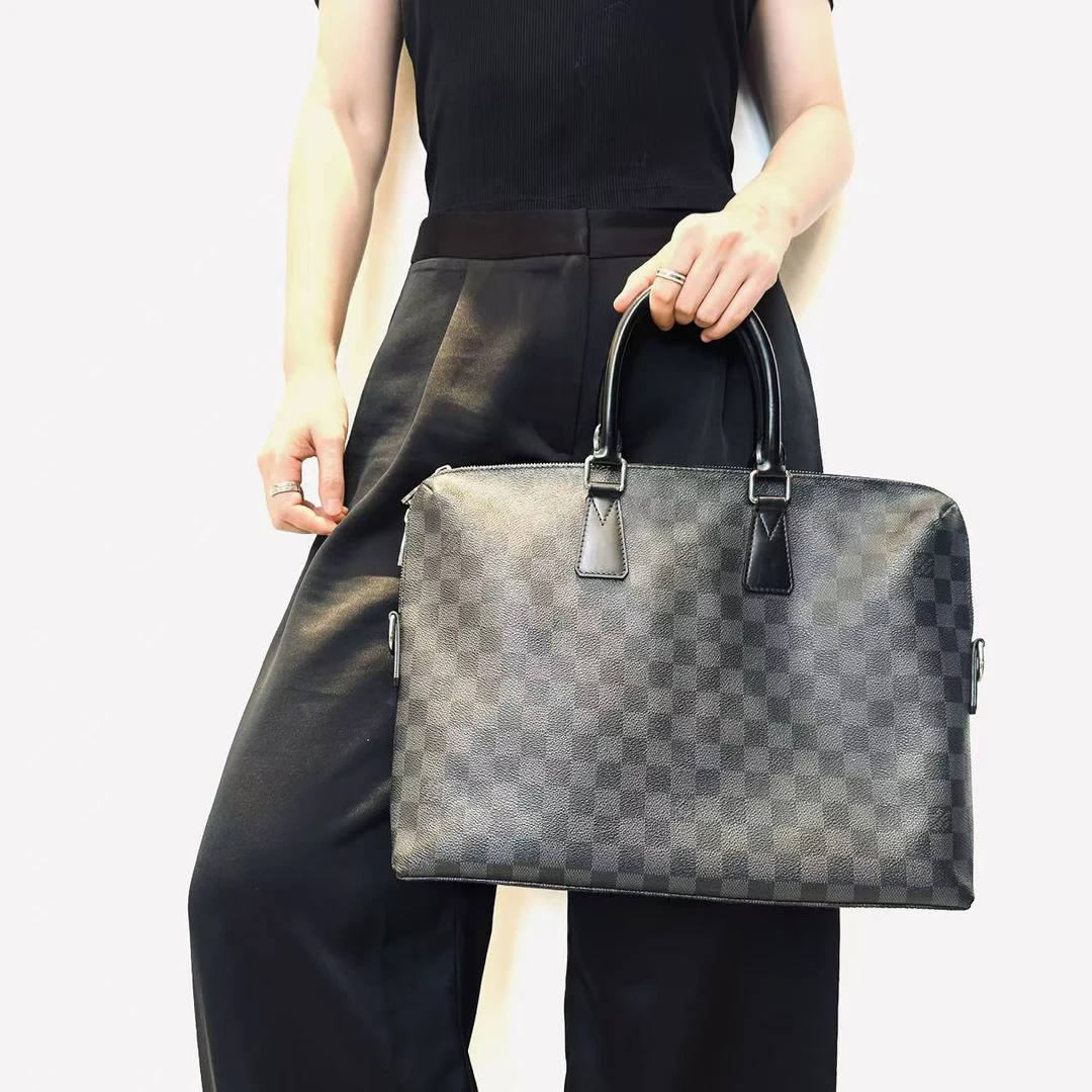 95新 LouisVuitton/路易威登 LV路易威登棋盘格手提包 2506260147