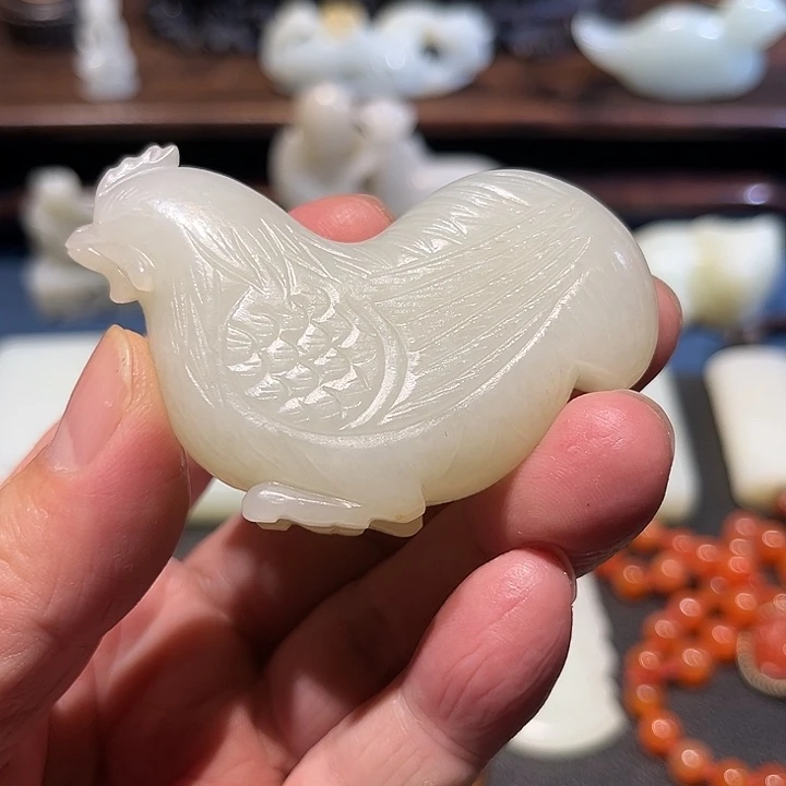 和田玉未镶嵌挂件墨*笙