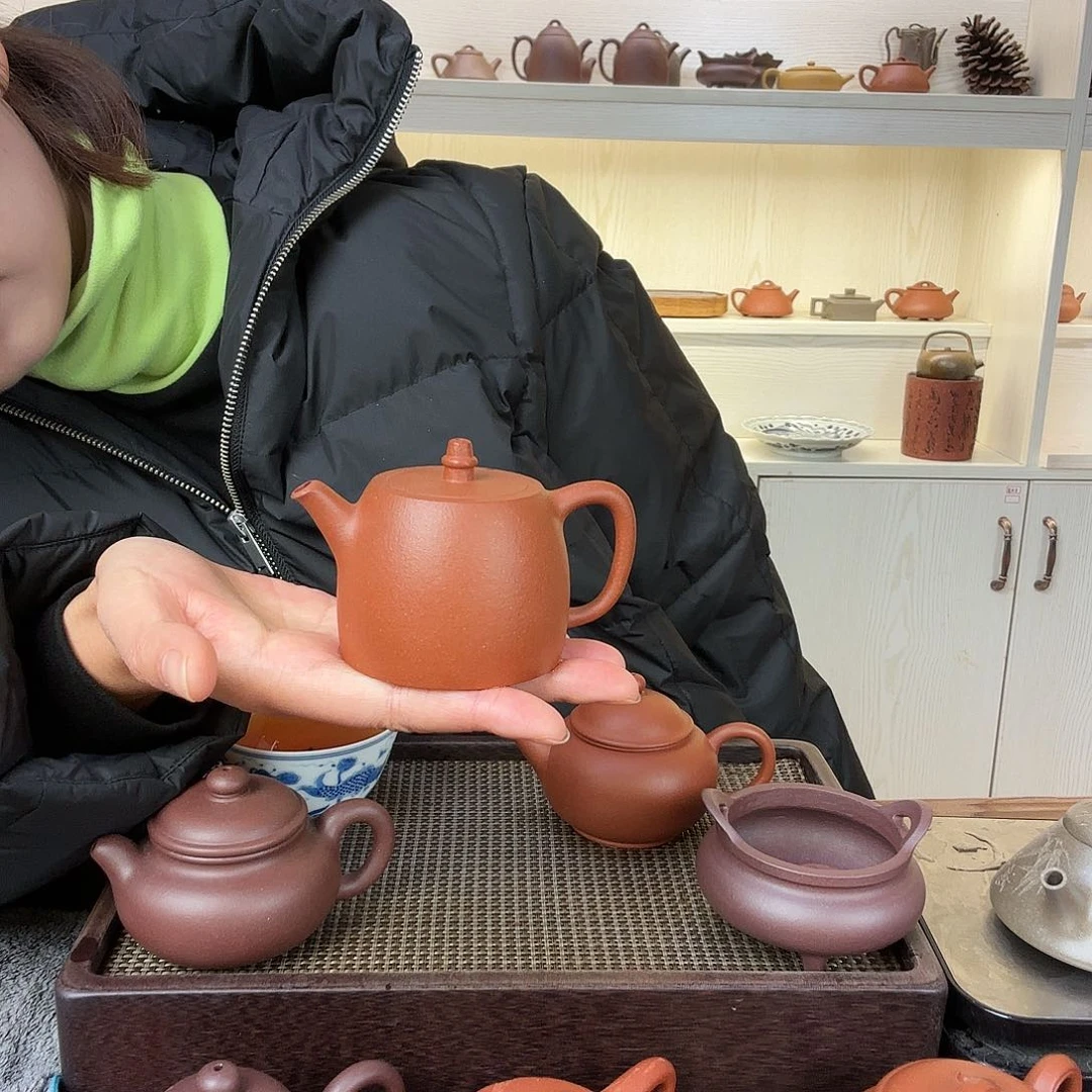 紫砂茶壶花****吃汉铎红降坡