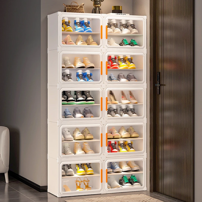 鞋柜家用门口2025新款鞋盒室内好看入户多层收纳柜防尘简易鞋架子