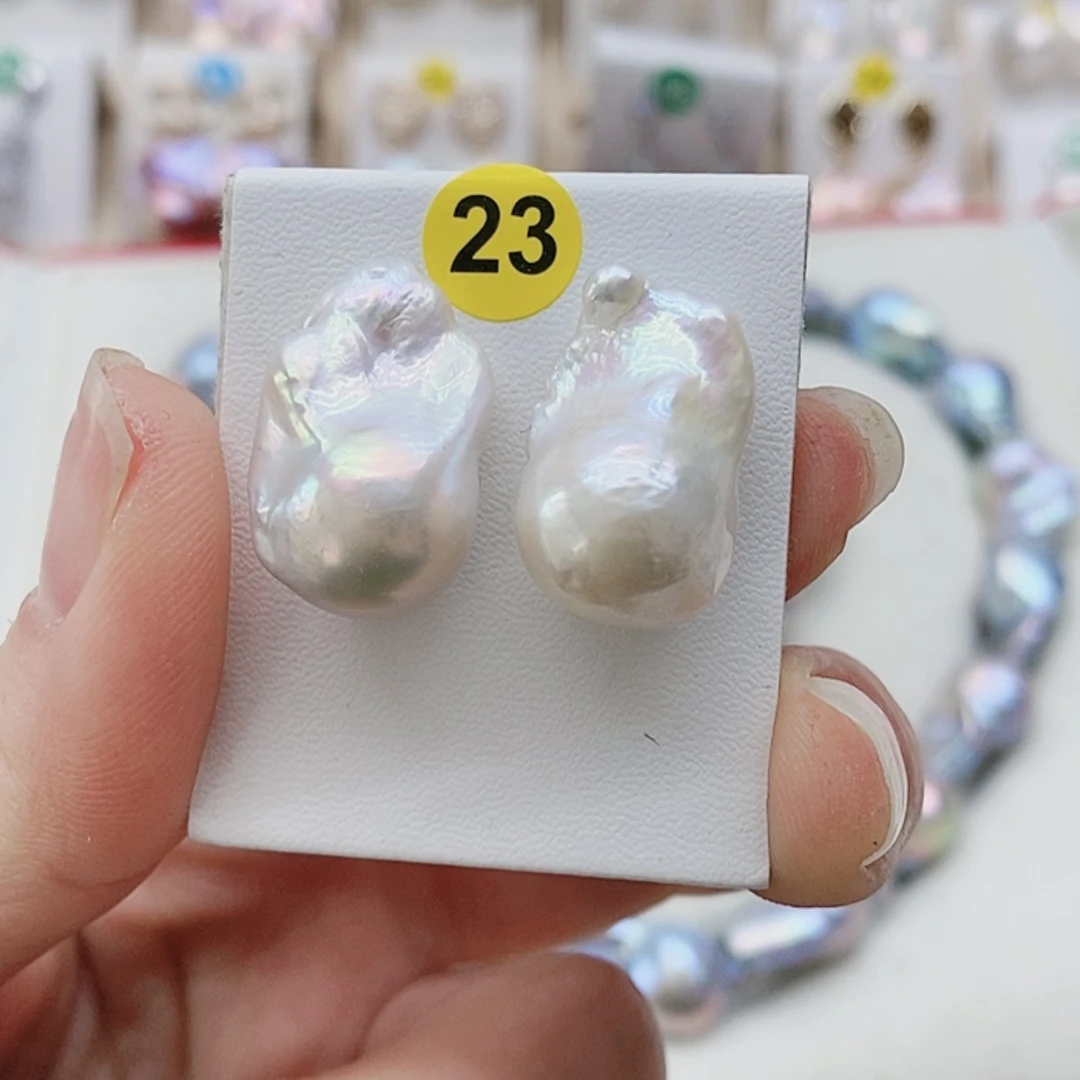 【闪购商品】淡水珍珠耳饰银S925镶嵌