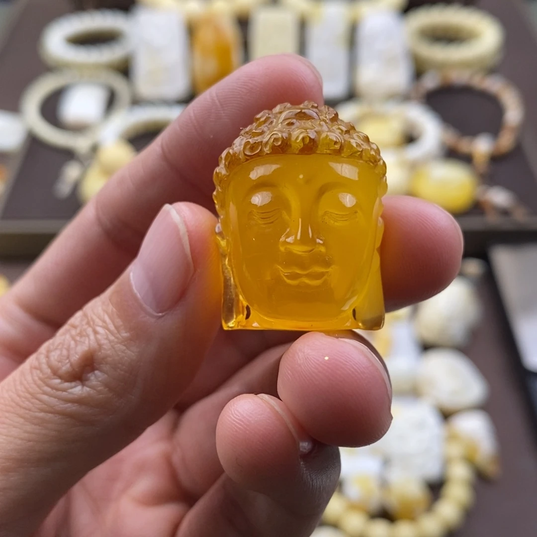 琥珀裸石未镶嵌蜜蜡蜜蜡吊坠项链