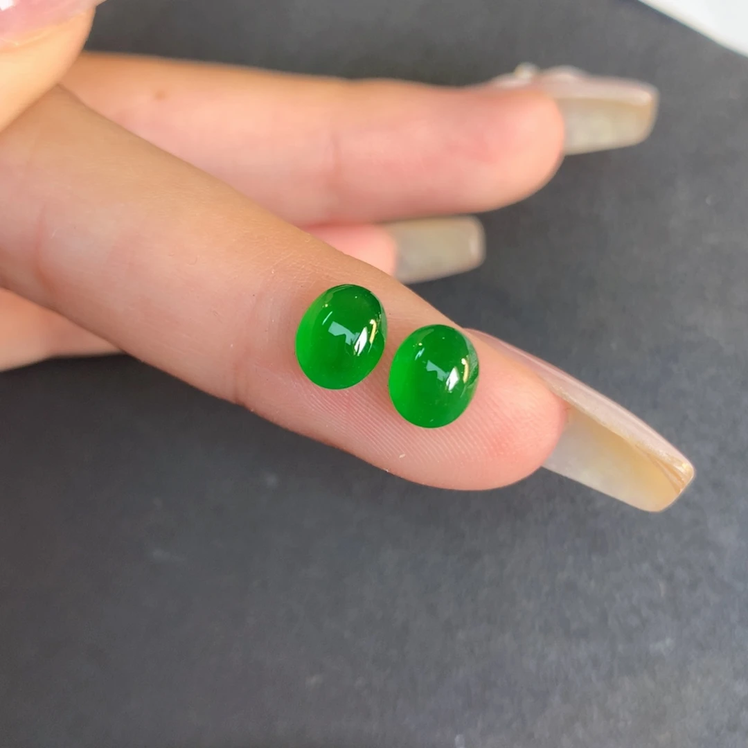 翡翠裸石翡翠翡翠6.98-5.89-3.36