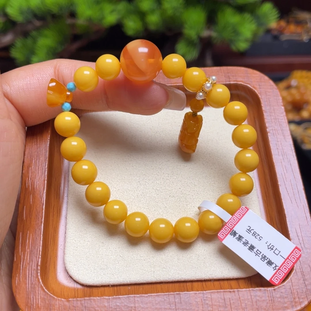 未镶嵌蜜蜡手链手串