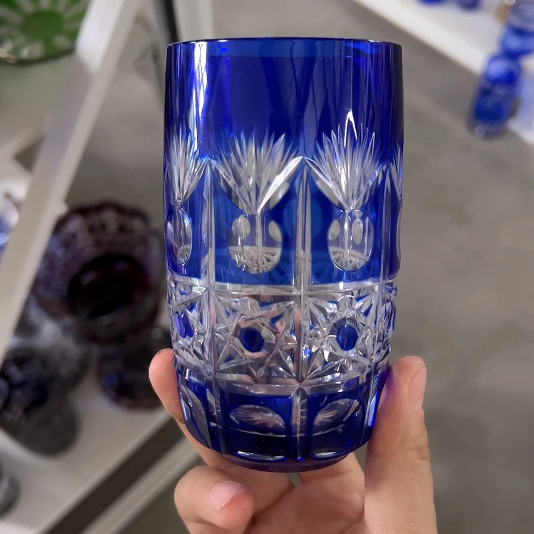 水晶玻璃高脚款微瑕一个