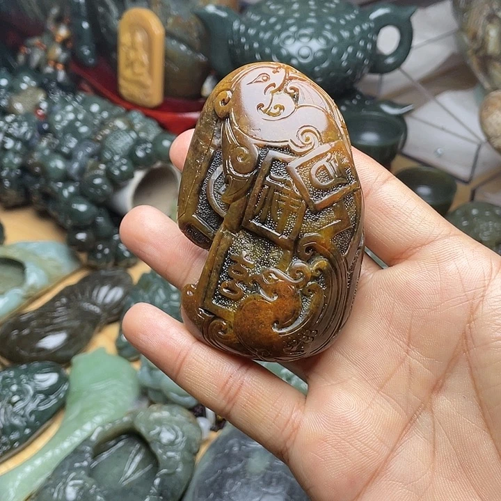 渴***望和田玉未镶嵌挂件