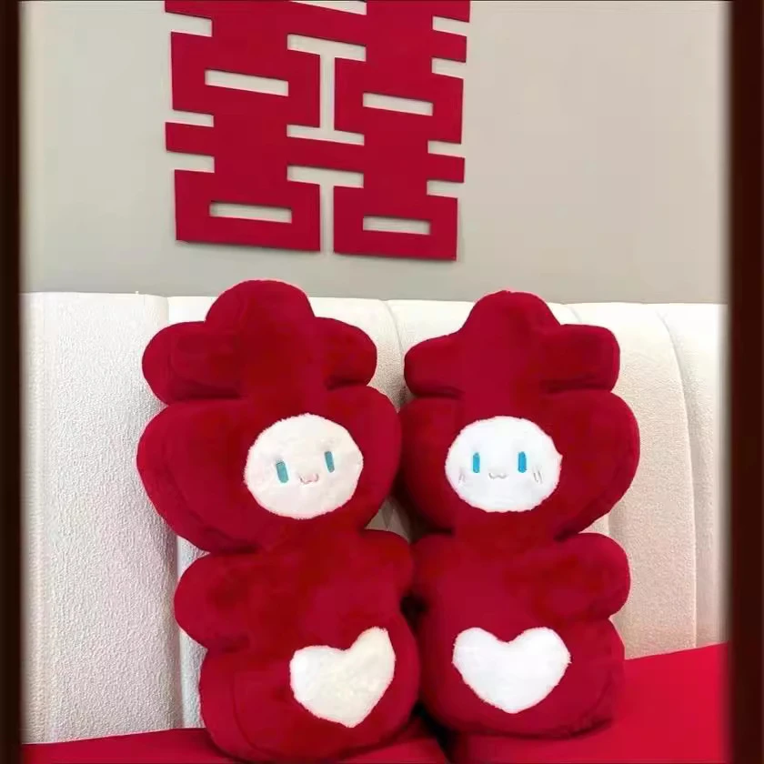 压床娃娃一对结婚喜字抱枕公仔喜娃娃婚房布置用品新婚礼物送新鼎