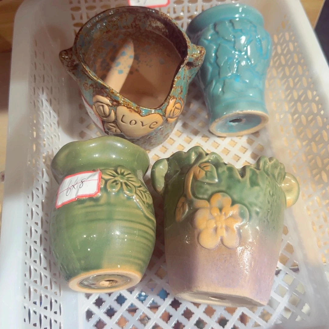 紫砂花盆粗陶精雕