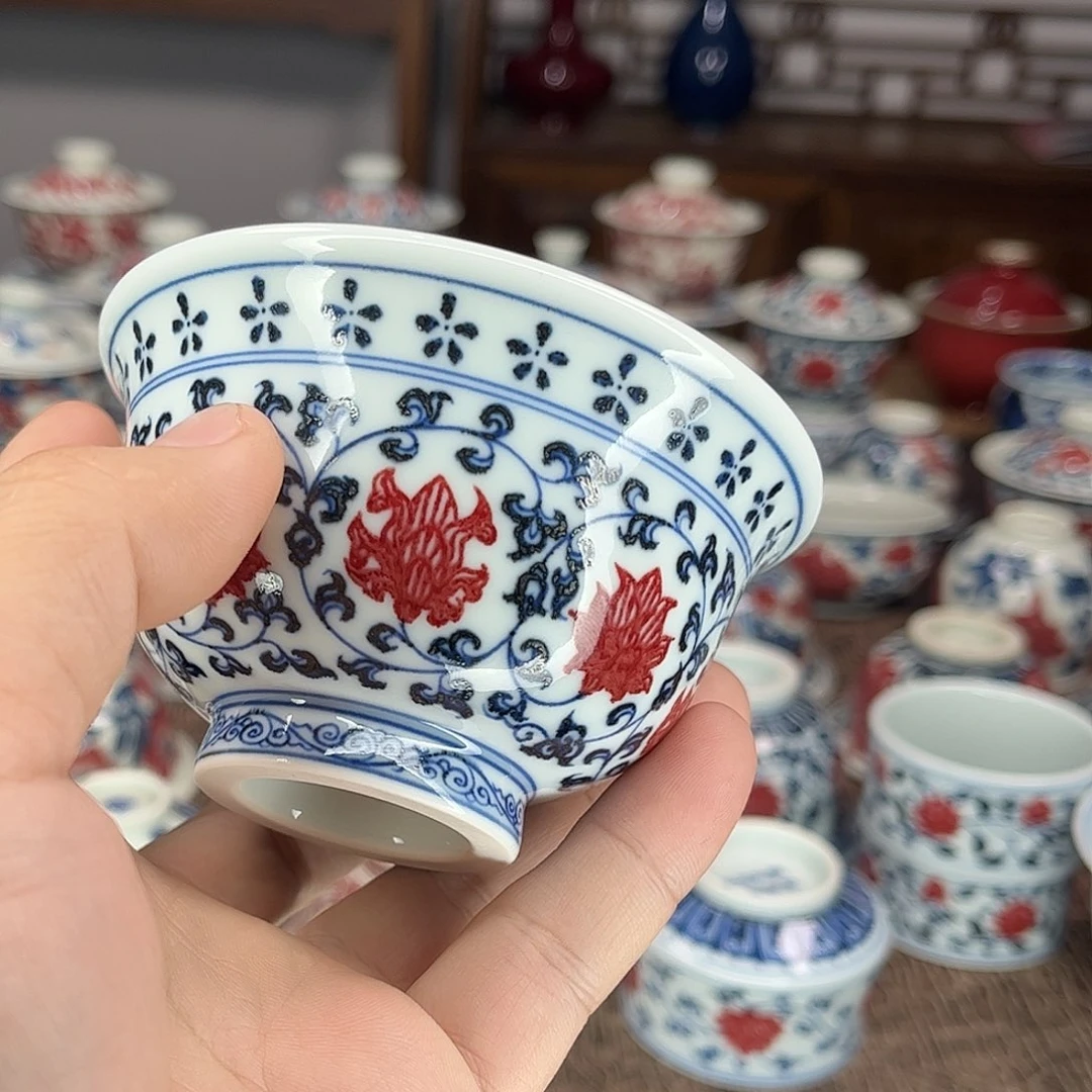 强***哥陶景德镇陶瓷青花釉里红