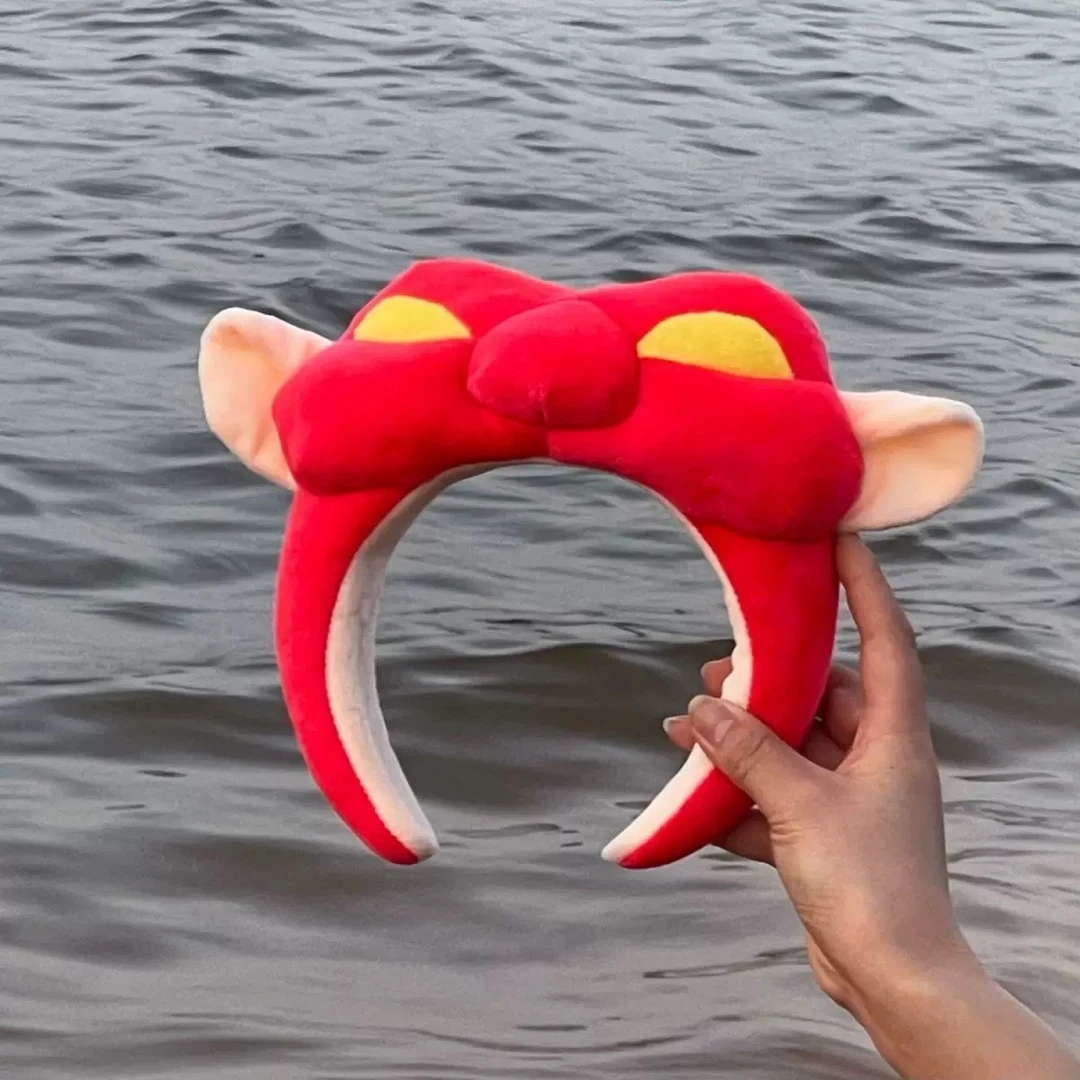 猪猪侠毛绒公仔玩具可爱小猪发箍玩偶网红红色