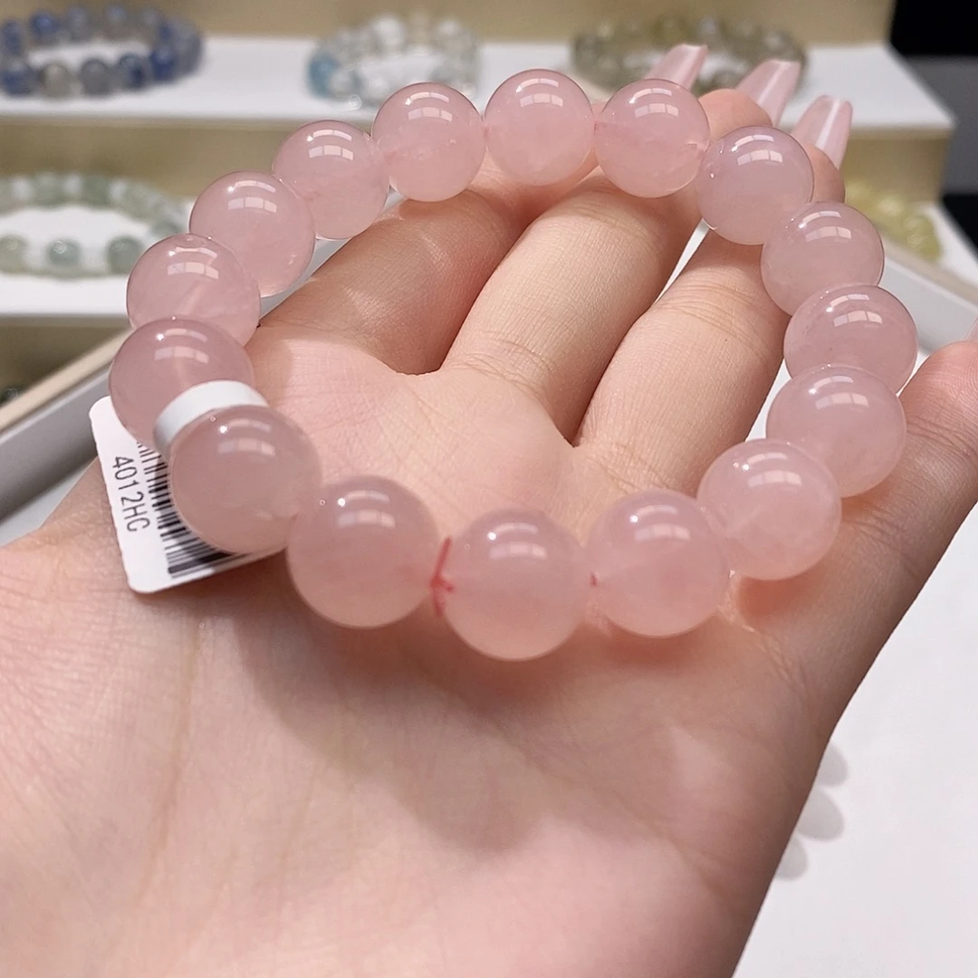 水晶手串未镶嵌粉水晶袖粉12-13