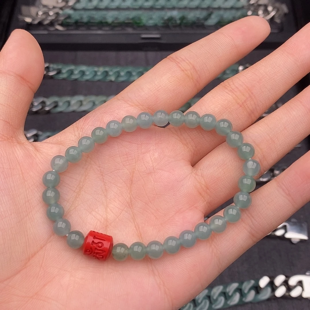 金***魚翡翠未镶嵌手链翡翠