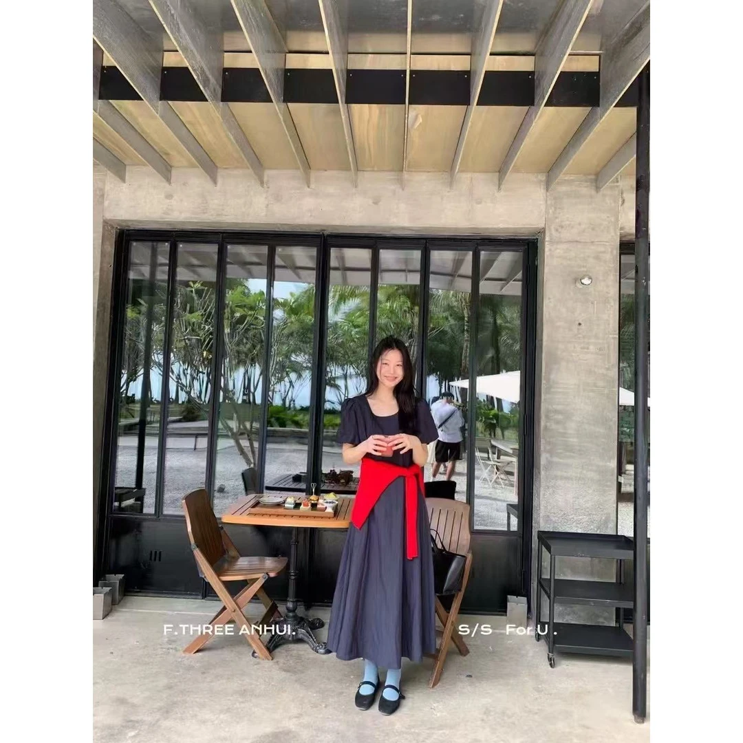 16039#三姐妹#上身敲温柔敲显瘦的短袖连衣裙(福利)