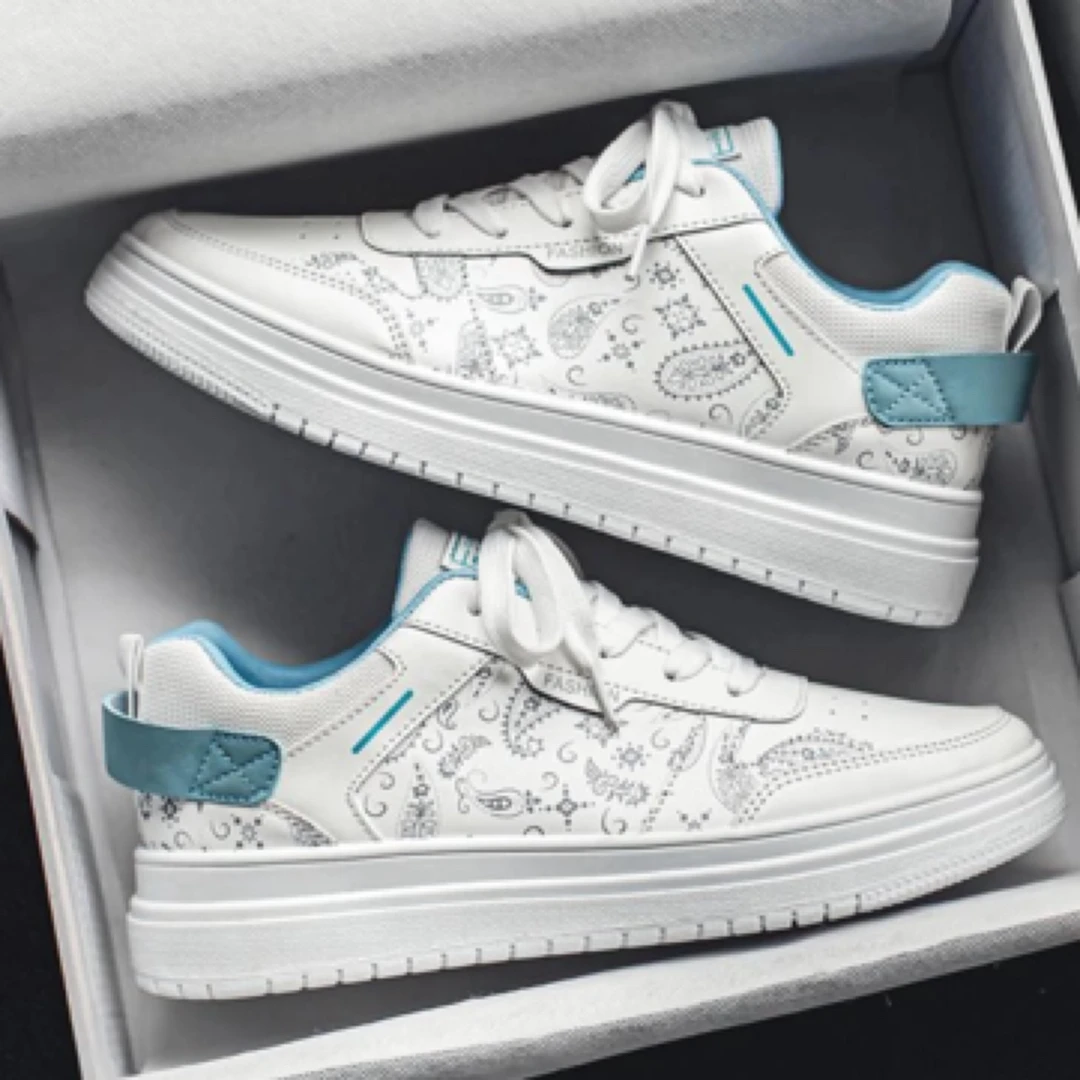 新款板鞋男学生韩版潮流百搭增高皮面休闲运动低帮潮鞋HY0832