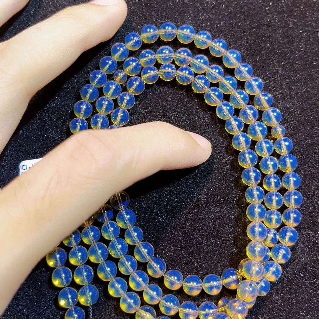 蓝珀未镶嵌珠宝奇石6mm