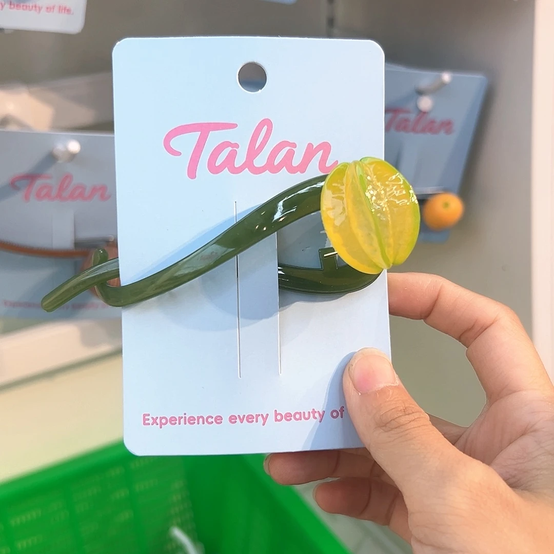 皮质铁合金杨桃扭扭夹