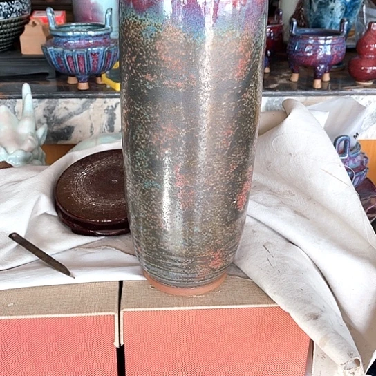 山***雨瓷片全手工制作工艺制作精美