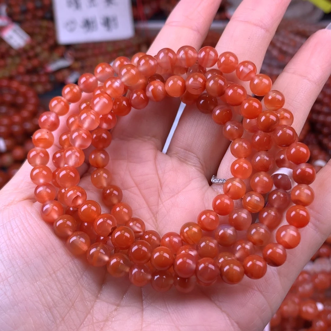 未镶嵌手链南红玛瑙25号特价冰飘卡6+