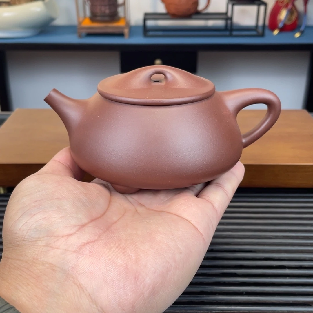 紫砂茶壶紫泥石瓢300cc