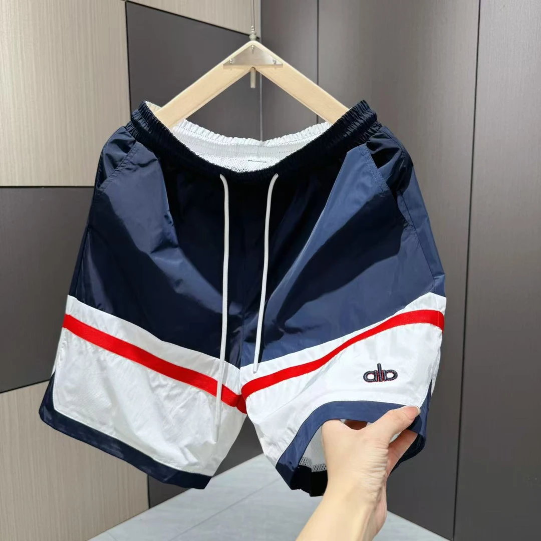 (短裤)夏季男士休闲简约百搭拼色宽松潮流撞色短裤