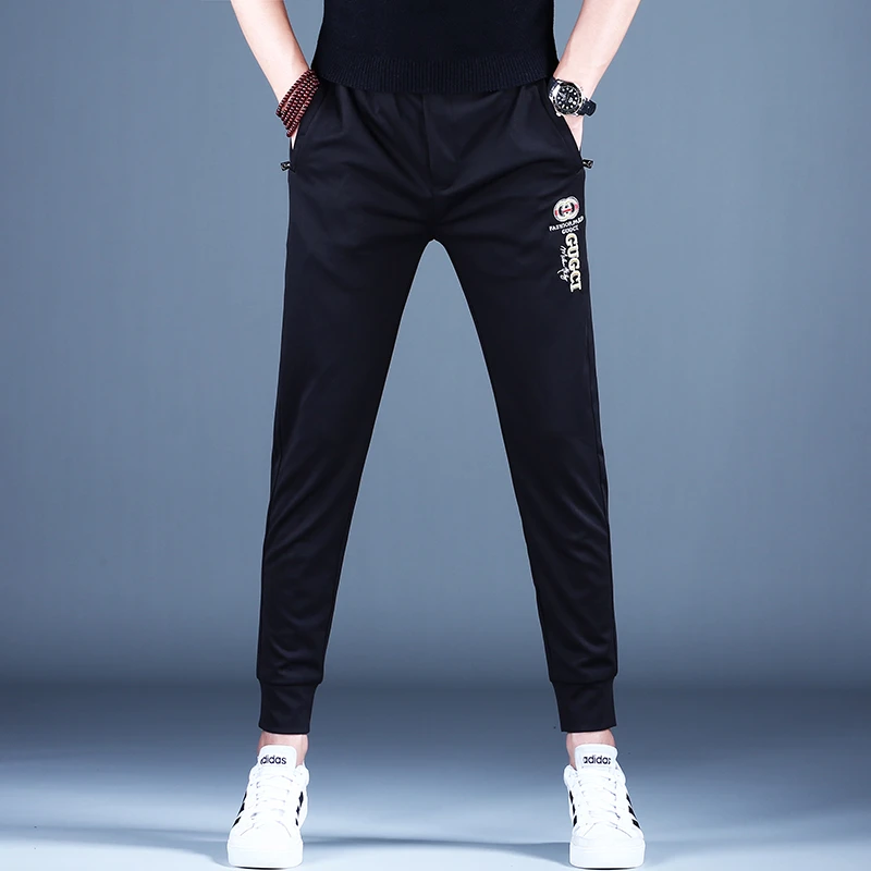 男士夏季牛仔裤子男款2025新款薄款休闲长裤小脚修身弹力潮流男裤