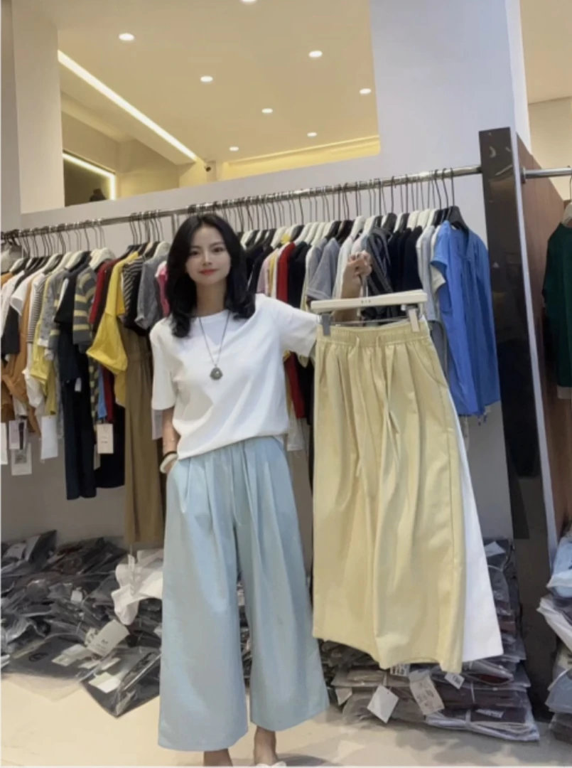 9022九分阔腿休闲裤