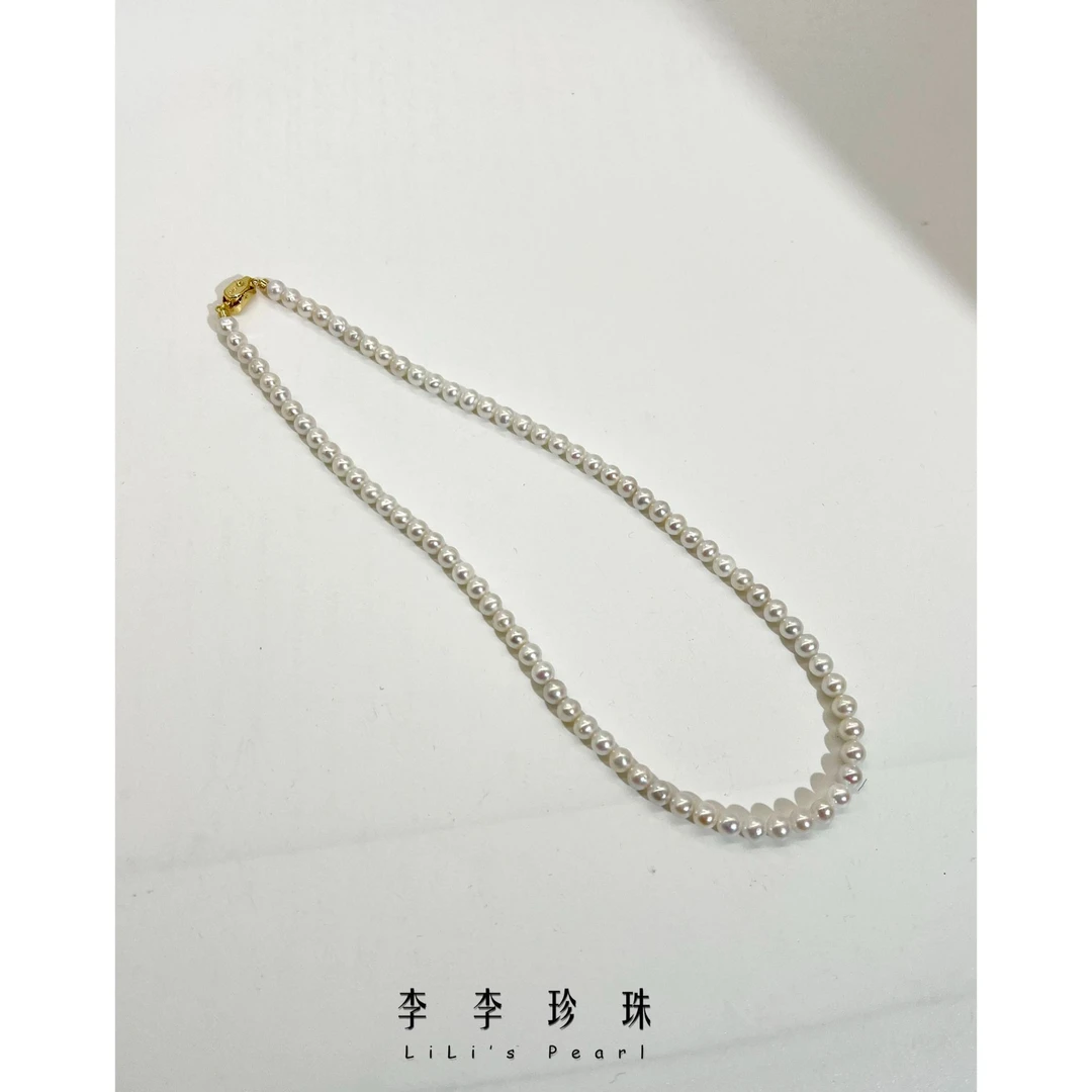 【李李珍珠】S925银 淡水珍珠项链 5-7mm