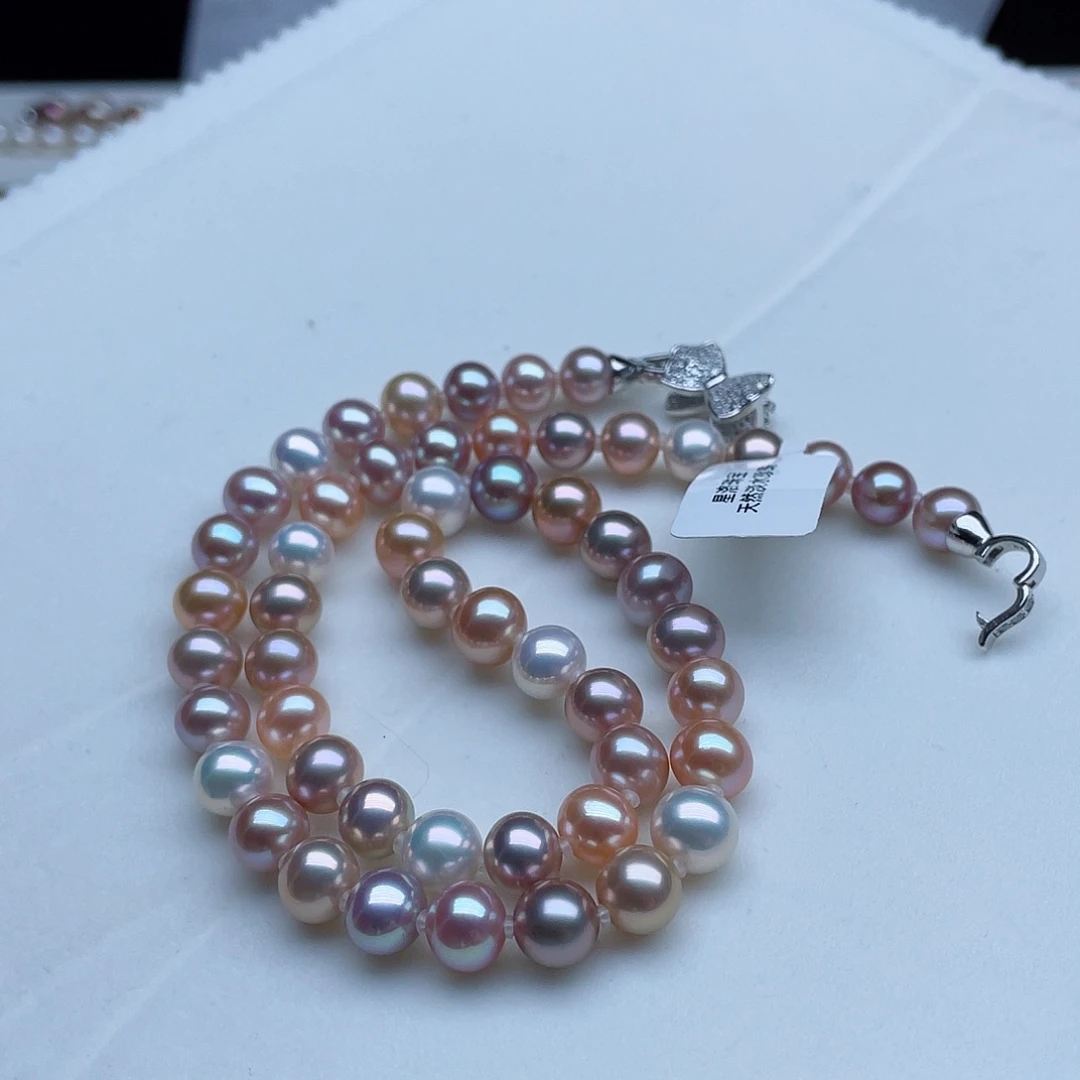 淡水珍珠颈饰银S925镶嵌