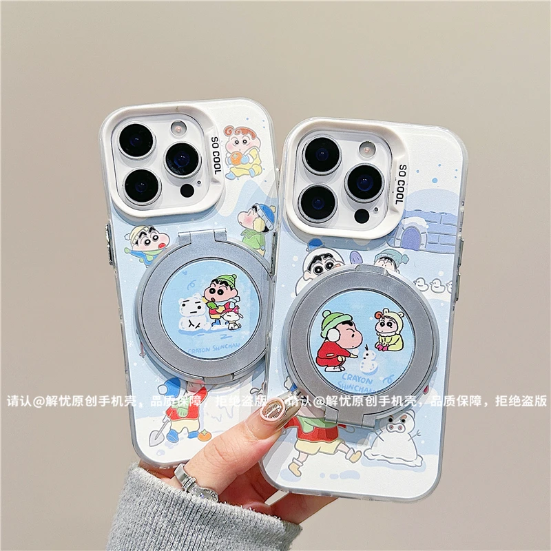 磨砂彩银适用苹果17/iPhone/华为荣耀/OPPO/VIVO/小米手机壳保护