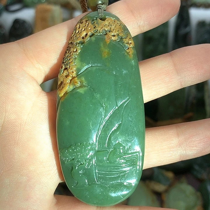 岫岩河磨玉（透闪石质玉）未镶嵌挂件