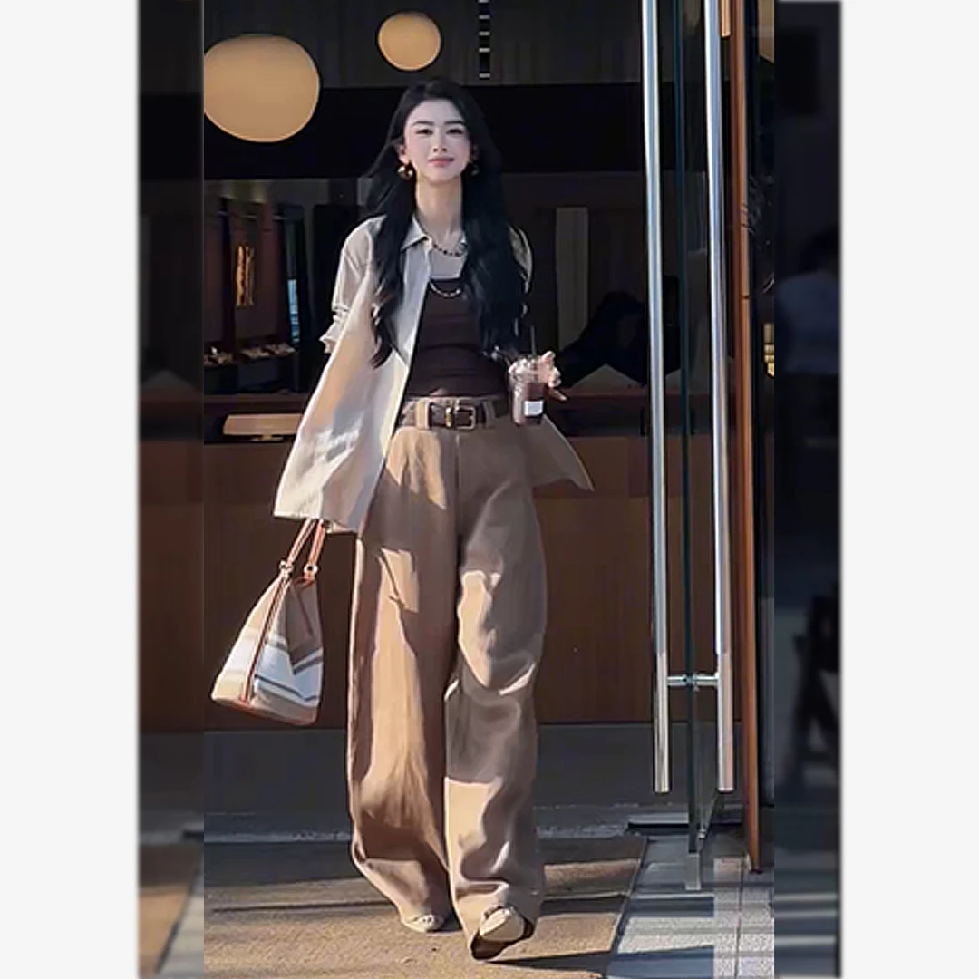 【老白不白】《王者归来》夏季时尚百搭高腰直筒气质OW252PX001Z