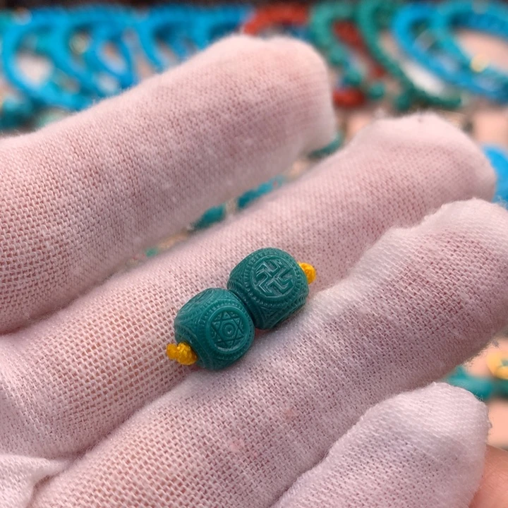 绿松石未镶嵌湖北天然原矿绿松石9