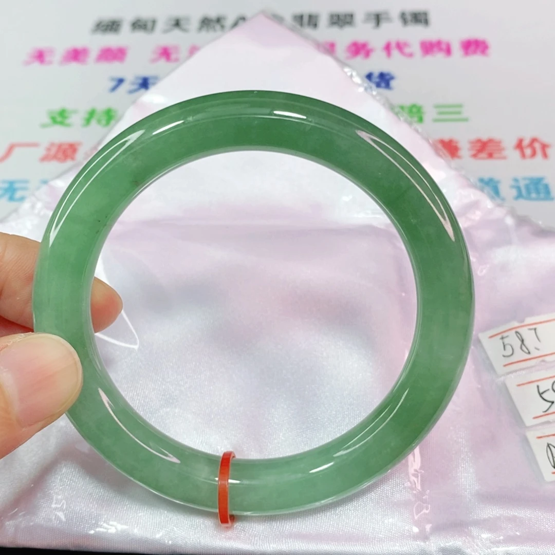 未镶嵌手镯翡翠58-60圈口圆条