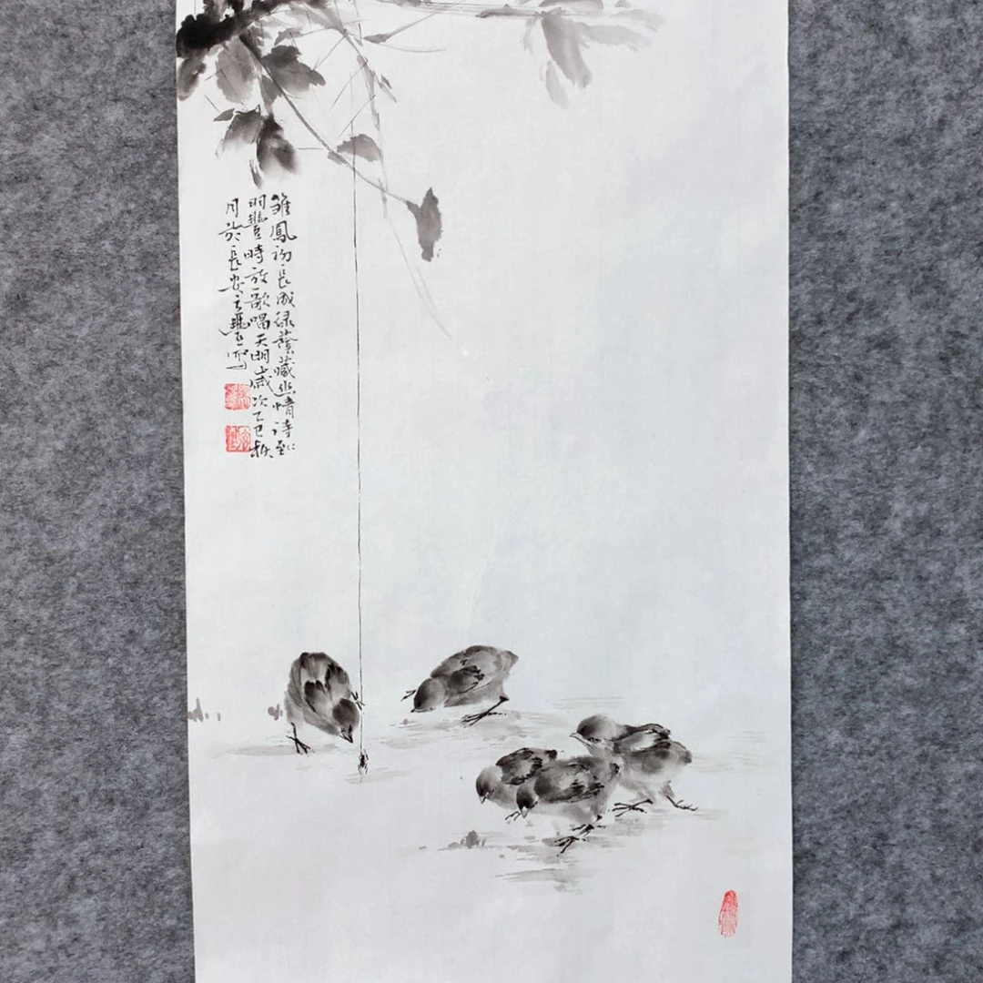 国画花鸟作品写意