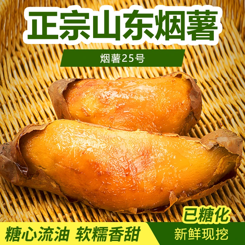 山东特产烟薯25号新鲜糖心蜜薯流油香甜蒸煮烤食皆宜