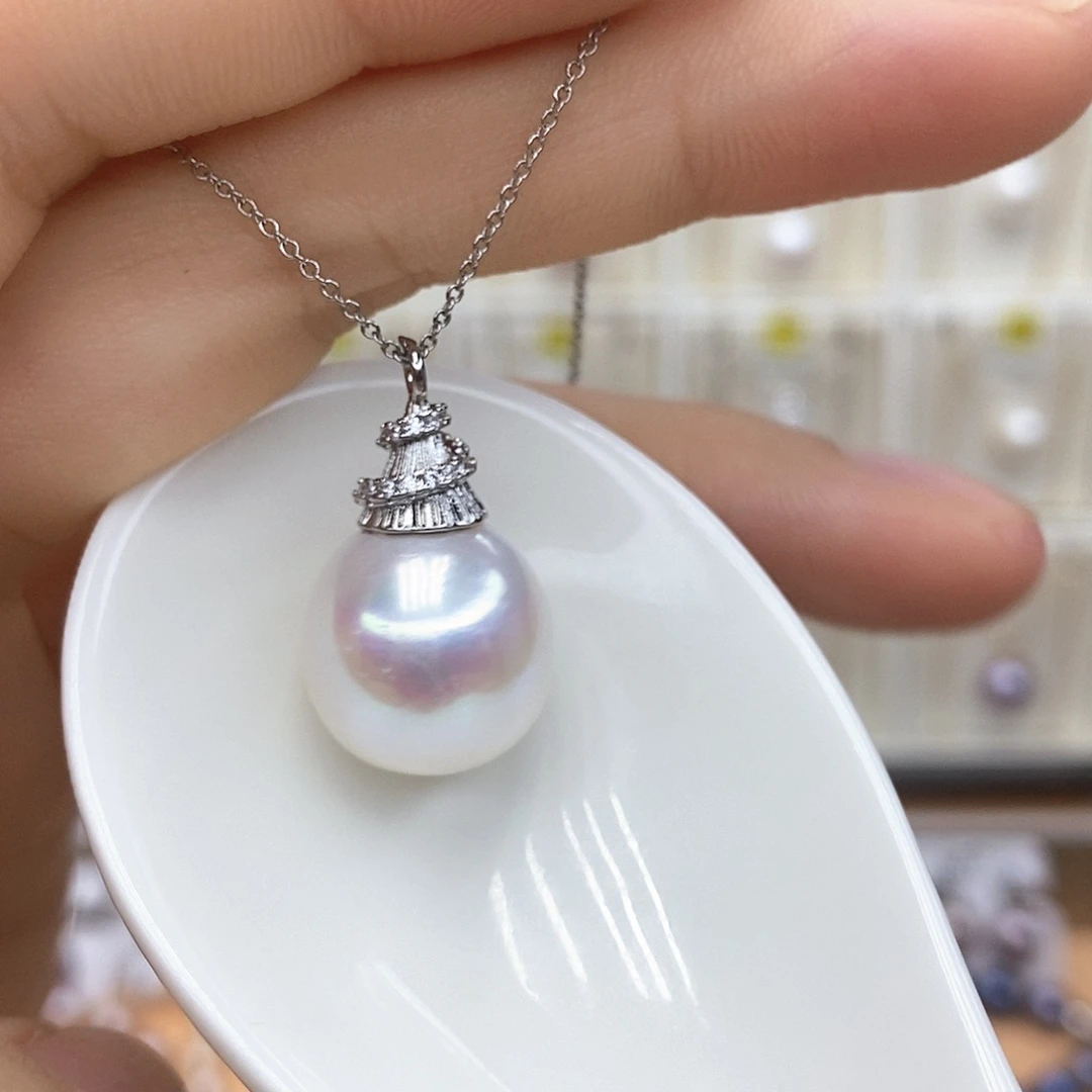 颈饰合金淡水珍珠