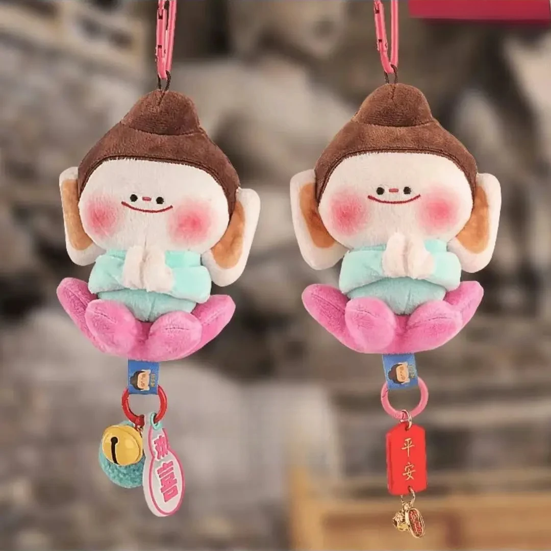 2025款山西大同文创佛小拌莲花小佛车挂件包挂件毛绒钥匙扣HR