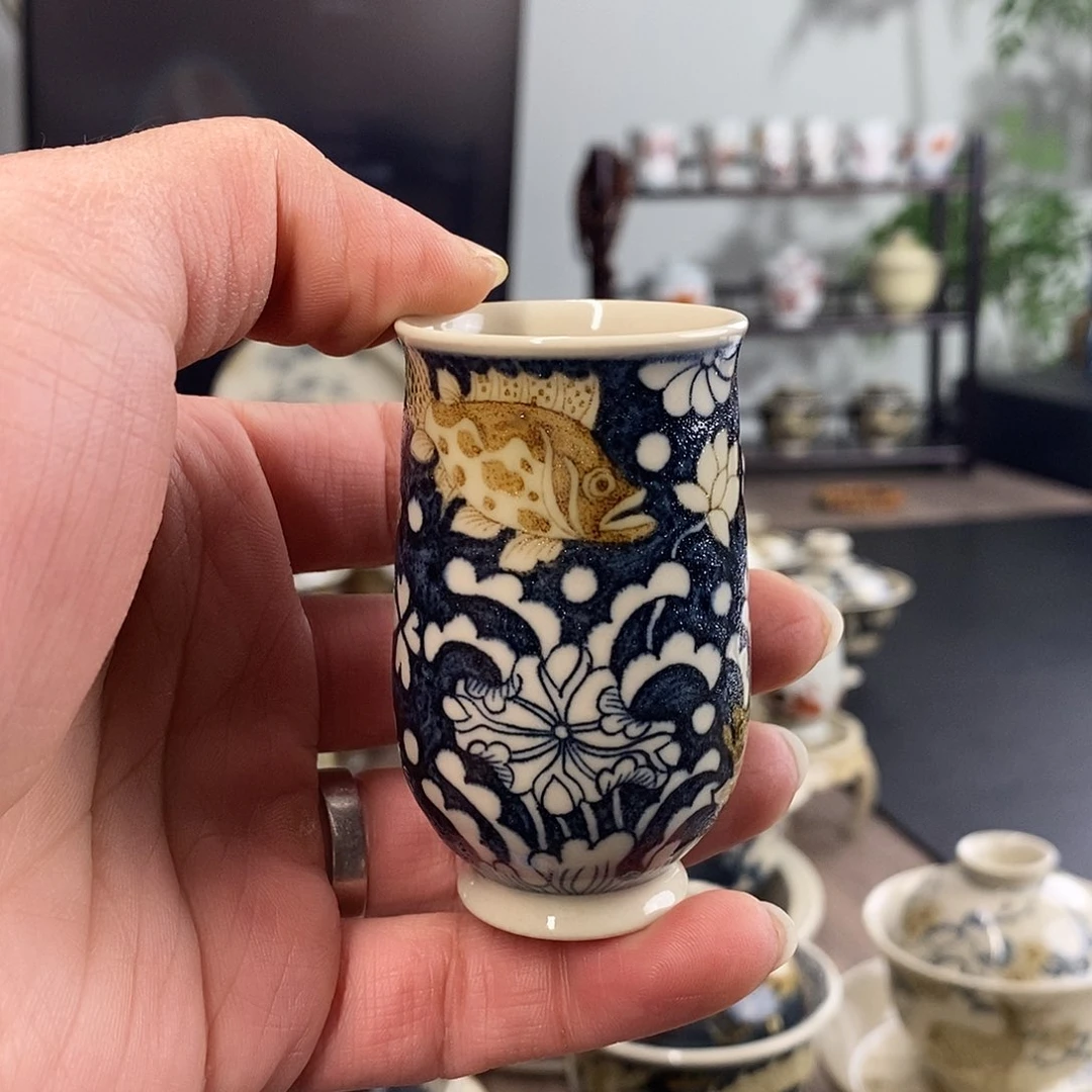盖碗净*景德镇手工手绘茶具