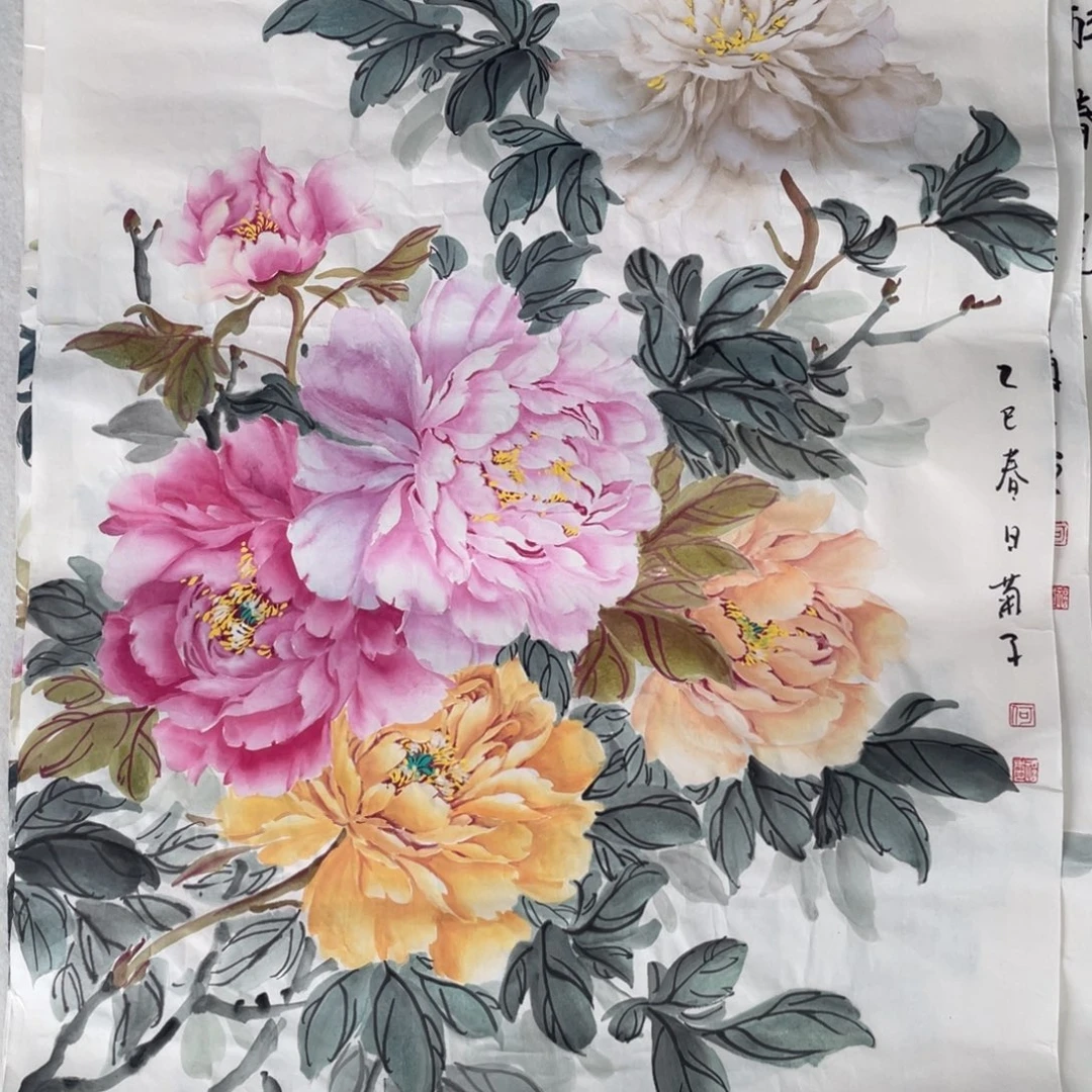 国画何福菊老师绘画