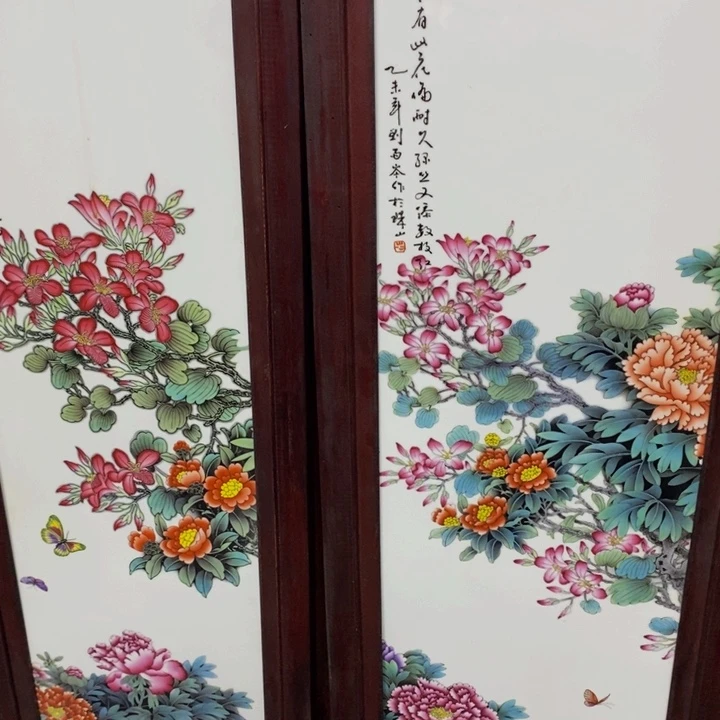 瓷片1.2米*40厘米*2条景德镇瓷板画柴窑烧制